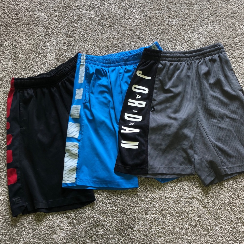 ‼️SOLD‼️3 sports shorts: Jordan and Nike elite